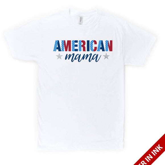 NWT *BOUTIQUE*   *AMERICAN MAMA*    PATRIOTIC  TEE    GREAT GIFT IDEA! - Picture 3 of 3